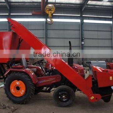 tractor mounted corn harvester