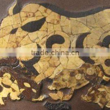 Pigs Painting Pricture by Coconut shell, 100% high quality from vietnam handicraft