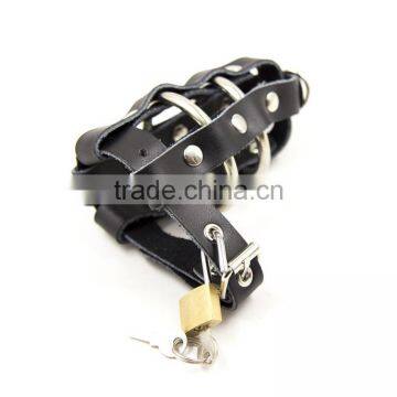 SEX TOYS STAINLESS STEEL MALE COCK RINGS WITH LEATHER ADULT SEX TOYS MALE COCK RINGS FOR SEX GAME MALE COCK RINGS WHOLESALE photo-2