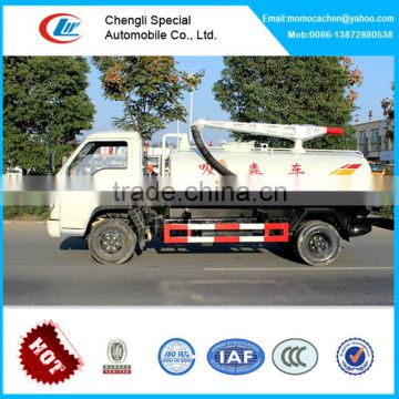 Mini fecal suction truck waste water suction truck liquid waste truck 3000L for sale