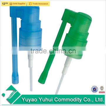 yuyao good quality 20/410 plastic snap on mist sprayer with long nozzle for mouth freshener bottle