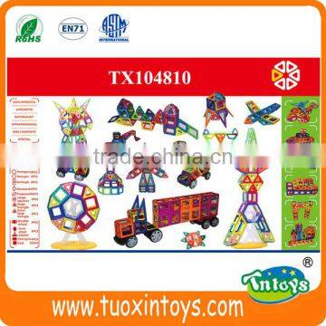 198pcs Plastic DIY Magnetic Puzzle Blocks New Intelligent Toys for Children With Wheels photo-1