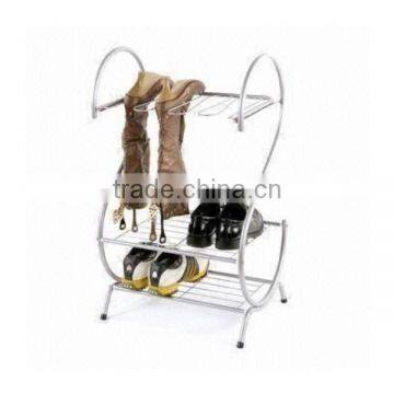 Metal Wire 3-Tier Shoe Storage Rack photo-4