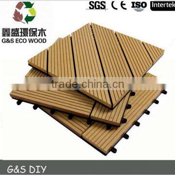 High quality wpc composite deck tiles 30x30 plastic base outdoor wpc interlock diy tile