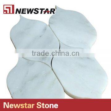 Lantern Shape Bianco Carrara White Marble Mosaic photo-3