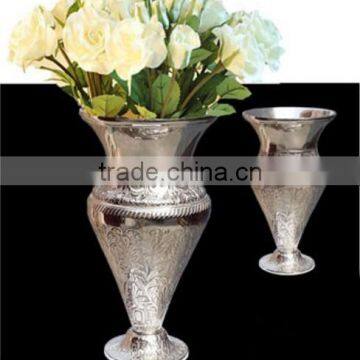 silver vase