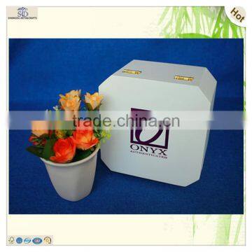 Engraved Painted Lock Square Wooden Pen Box photo-6