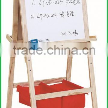 creative wooden blackboard with storage box of office