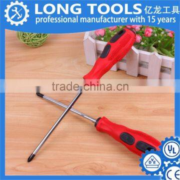 Hot sale soft rubber handle carbon steel magnetic slotted screwdriver