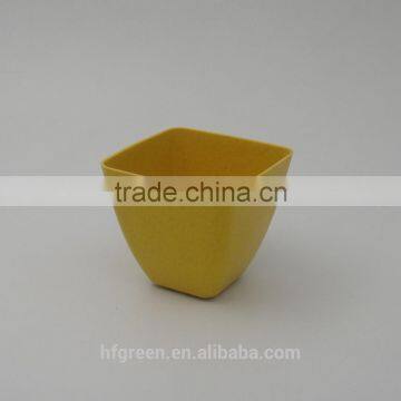 2015 Best Selling Square Bamboo Fiber Mini Flower Pot/planter/container photo-5