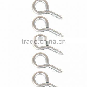 Silver Color Zinc Plated Metal Cup Hooks Eye Shape Screw Hooks Self-tapping Screws Hooks Ring photo-4