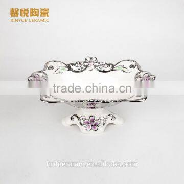 Hotel Used Ceramic Chocolate Candy Fruit Plate Golden,whole Porcelain Dish