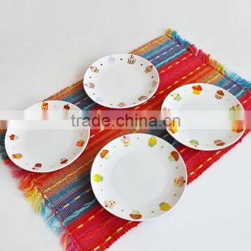 Little Ceramic Dessert Plate Set with Cute Decal