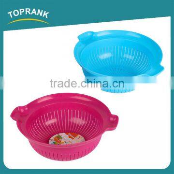 Kitchen Fruit Colander Round Plastic Strainer Vegetable Basket Strainer PP Plastic Bowl With Strainer photo-2