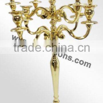 Decorative Floor Gold Plated Candelabras for Weddings photo-5