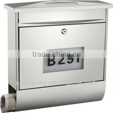 FQ-196 New Style Mailbox , Solar Led Light ,Wall Mounted Letterbox,house number mailbox