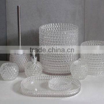 Transparent Resin Round Modern Design Soap Lotion Dispenser photo-2