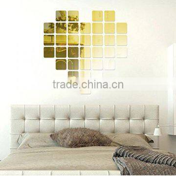 Square Roof Ceiling Decor Mirror Surface Crystal Wall Stickers DIY Acrylic 3D Home Decal Living Room Murals Wall Paper Decor photo-3