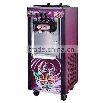 Floor standing three flavor rainbow Chinese soft ice cream machine for sale