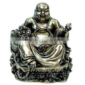 China Factory Direct Sales Religious Bronze Happy Buddha Chinese God Statue photo-3