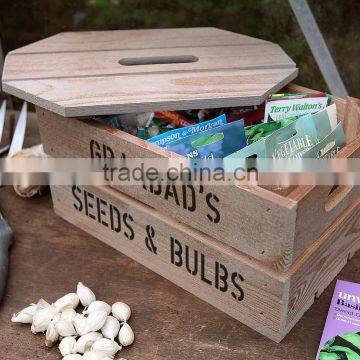 custom white wash wooden crate for fruit and vegetable promotion