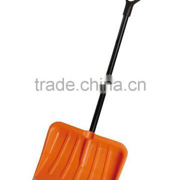 14" Plastic Snow Shovel With Long Metal Handle photo-4