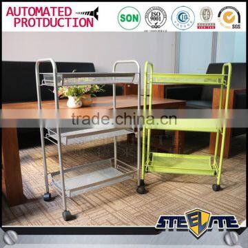 Small Mobile Steel 4 Wheels Food Trolley for Storage photo-5