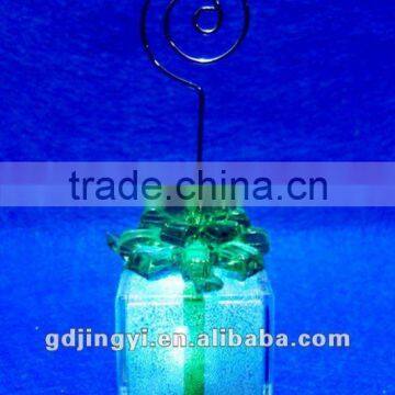 Acrylic Led Lighting Snowman Gift Box Card Holder for Office Supplier photo-4