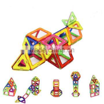 Kids/Children Educational Rainbow Construction Stacking Sets Inspire Magnetic Building Tiles Magnetic w/ Portable Box Package