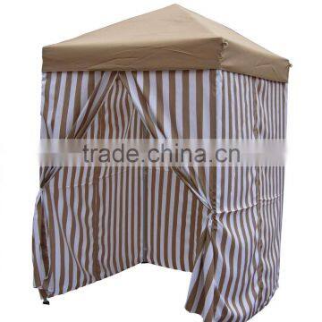 5'x5' Durable Polyester Stripe Popup Pool Changing Cabana