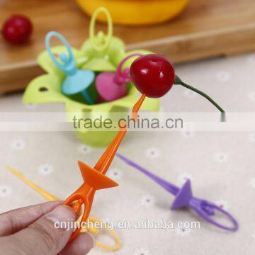 Factory Good Price ABS Colorful Disposable Top Quality Plastic Fruit Fork photo-2
