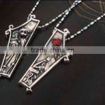 Cheap 2016 New The Nightmare Before Christmas Jack Lisa Couple Pendant Necklace Jewelry Gift photo-2