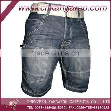 Mens' 98%cotton 2%spandex casual denim jeans shortie