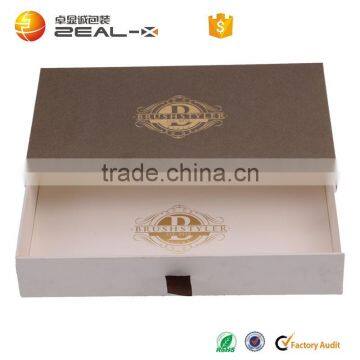 high quality eco-friendly perfect design drawer type apparel packaging box