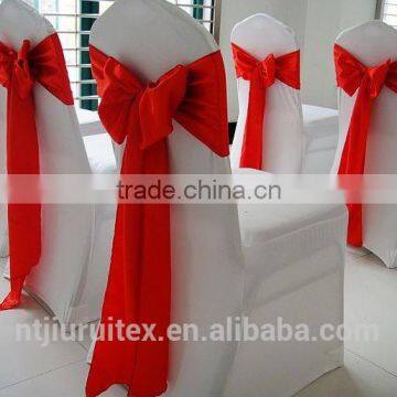 Red Satin Chair Sash for Party Decoration photo-4