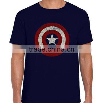 OEM screen printed navy blue t-shirts for man