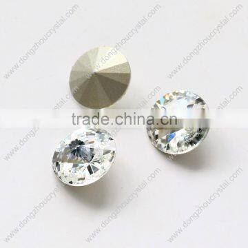 classic & lovely Dongzhou crystal fancy point back stone beads for necklace pendant/rings/brooches