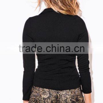 Best Selling Fancy Women Black Single Button Fitted Blazer photo-5