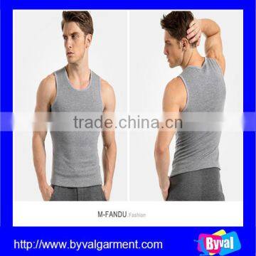 Cotton fabric gym clothing alibaba China blank men's clothing tank top