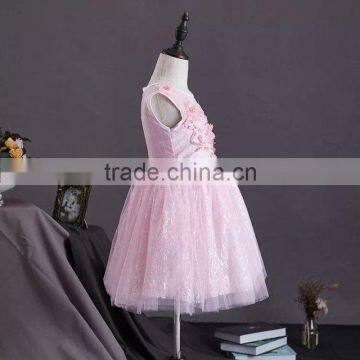 New Arrival Girls Sexy Night Dress Photos Baby Girls Party Wear Dress Pink Cotton Puffy Girls Dress Child Clothes photo-3