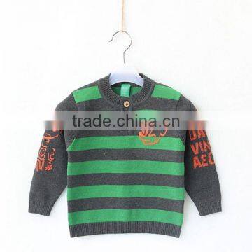 Knitted Striped Sweaters Kids Print Winter Pullover photo-3