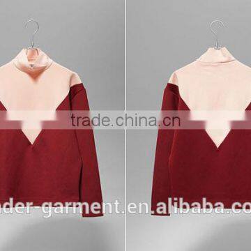 Custom Sweatshirt, Turtleneck Sweatshirts, Color Contrast Sweatshirt Women photo-2