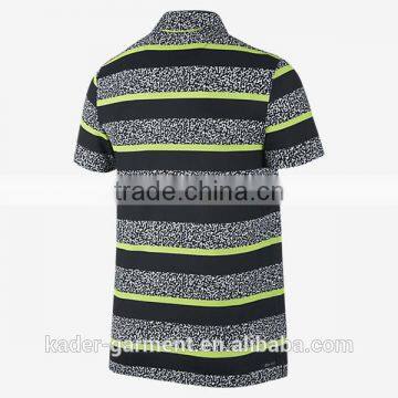 Wholesale Short Sleeve 100% Cotton Mens Polo Shirts With Highlight Stripe photo-2