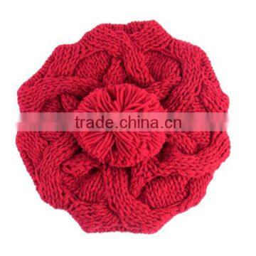 Women's Warm Knit Wool Beanie Pumpkin Ball Pumpkin Ladies Winter Wool Hat 9083 photo-5