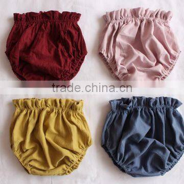 Bubble Girls Shorts Muslim Crinkle Plain Bloomer Toddler Cotton For Girls