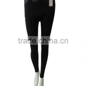 Black full length elastic seamless women's underwear sexy ladies' leggings