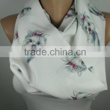 Dog Print Scarf Yorkshire Terrier Infinity Scarf Loop Scarf Winter Scarf Scarf Women Fashion Accessories Valentines Day Gift Ide photo-4
