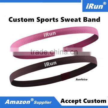 Exercise Anti-slip Hair & Sweatbands Headband for Basketball Soccer Tennis Crossfit Yoga Golf - Amazon Supplier - Custom Size