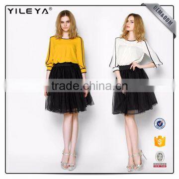 Latest Fashion Blouse Design,sexy Lady Chiffon Blouse & Top Design,long Sleeve Blouse for Ladies photo-2