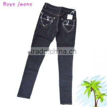 Young ladies monkey spray jeans design pants ladies jeans pants